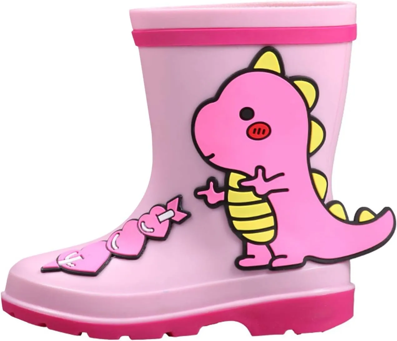 4-12Years Kids Rain Boots Toddler Girls Boys Cute Animal Dinosaur Printed Waterproof Rubber Non-Slip Rainboots Shoes