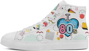 80s Shoes 90s High Top Canvas Sneakers Lace Up Casual Shoes Gifts for Men Women