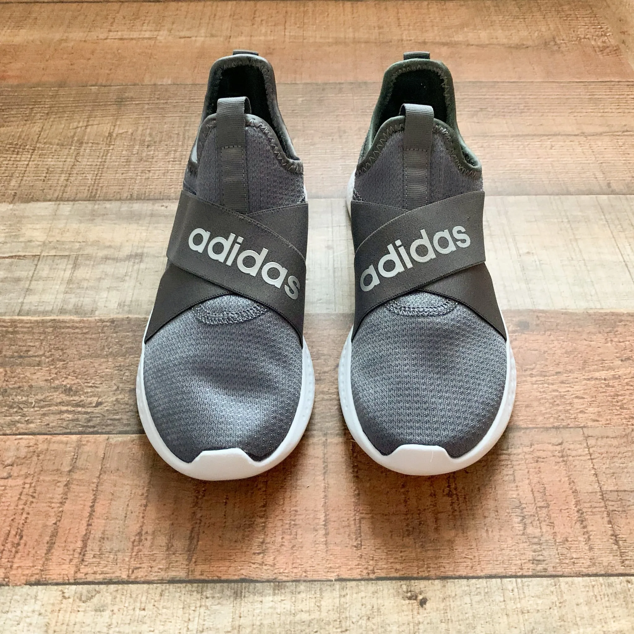 Adidas Grey Slip On Sneakers- Size 7.5 (LIKE NEW)