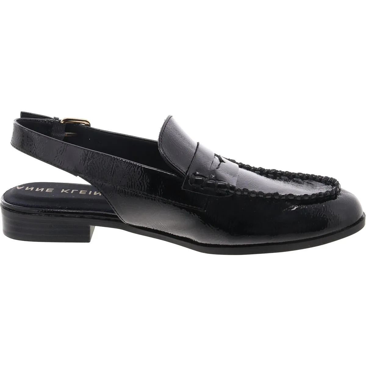 Anne Klein Womens Birdie Patent Penny Slingbacks