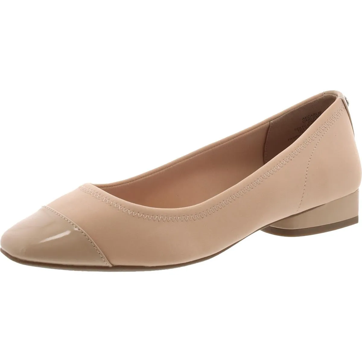 Anne Klein Womens Carlie Patent Square Toe Flat Shoes