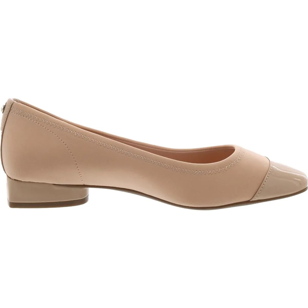 Anne Klein Womens Carlie Patent Square Toe Flat Shoes