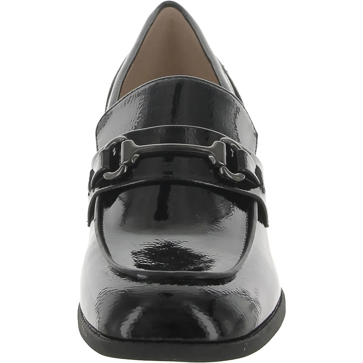 Bandolino Womens Mayble 3 Patent Block Heel Loafer Heels