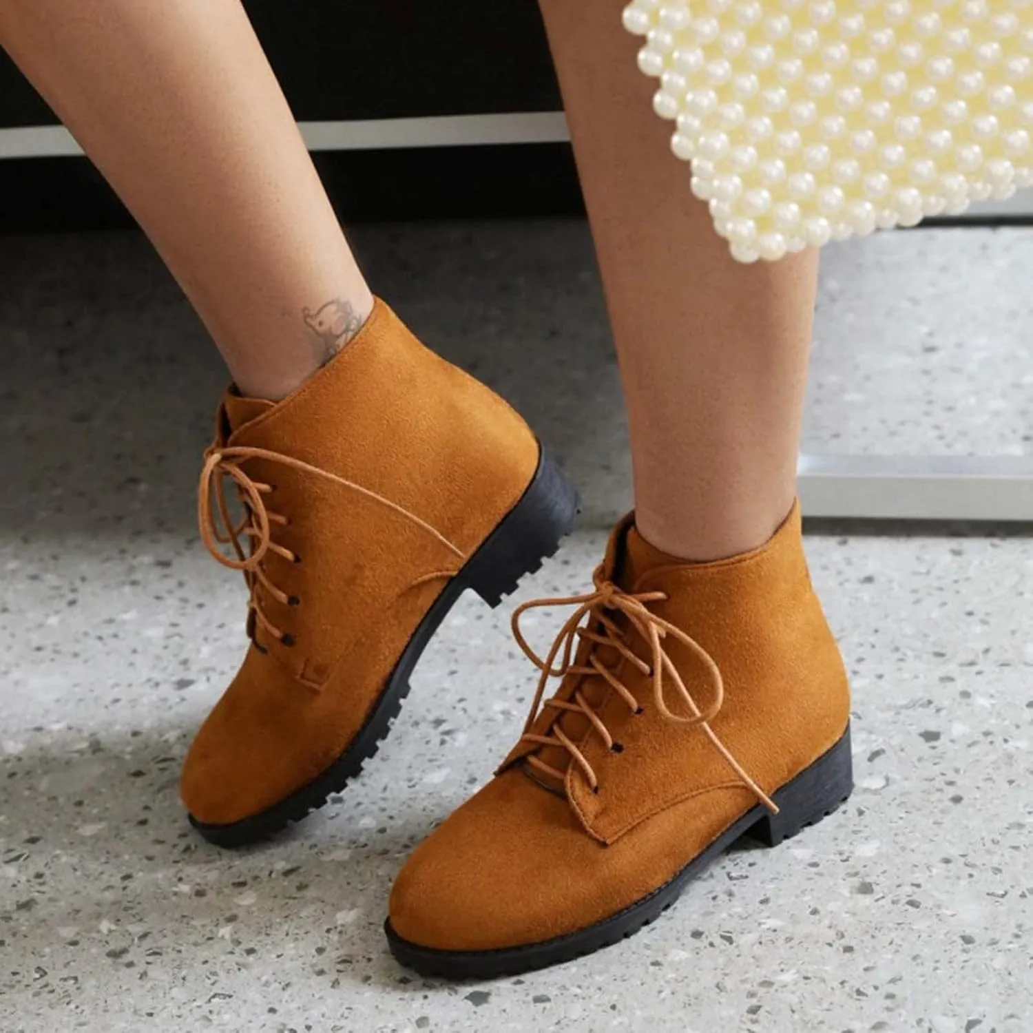 Booties for Women Ankle Women's Booties Low Heel Mens Low Cut Boots Hiking Boot Laces Men Comfy Soft Cover Heel Square Toe Slip On Side Zipper