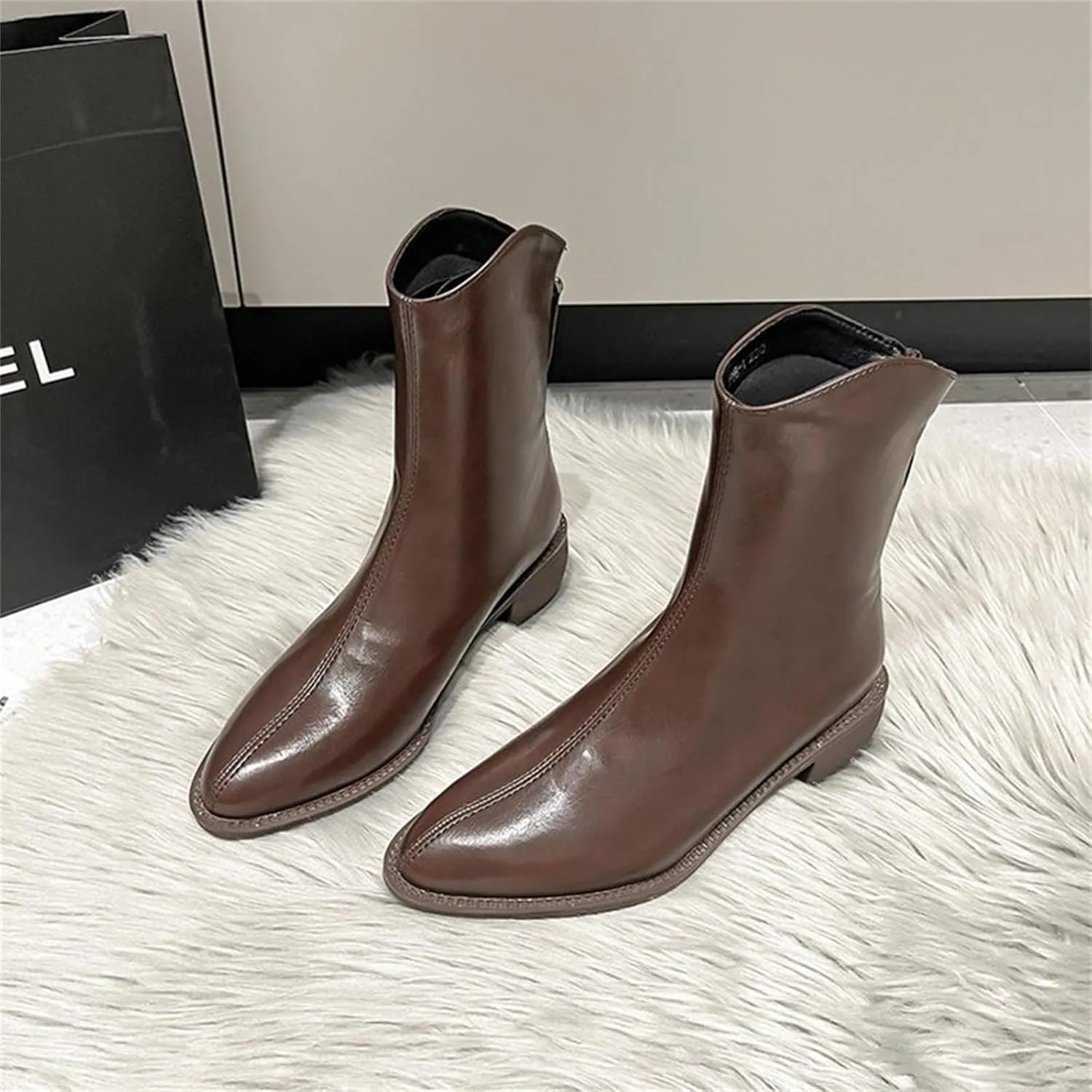Botines Para Mujer Ankle Boots with Heel White Boots Ankle Half Boots for Women Low Heel Black Ankle Boots for Women No Heel White Ankle Boots for Women Fall