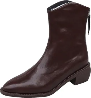 Botines Para Mujer Ankle Boots with Heel White Boots Ankle Half Boots for Women Low Heel Black Ankle Boots for Women No Heel White Ankle Boots for Women Fall