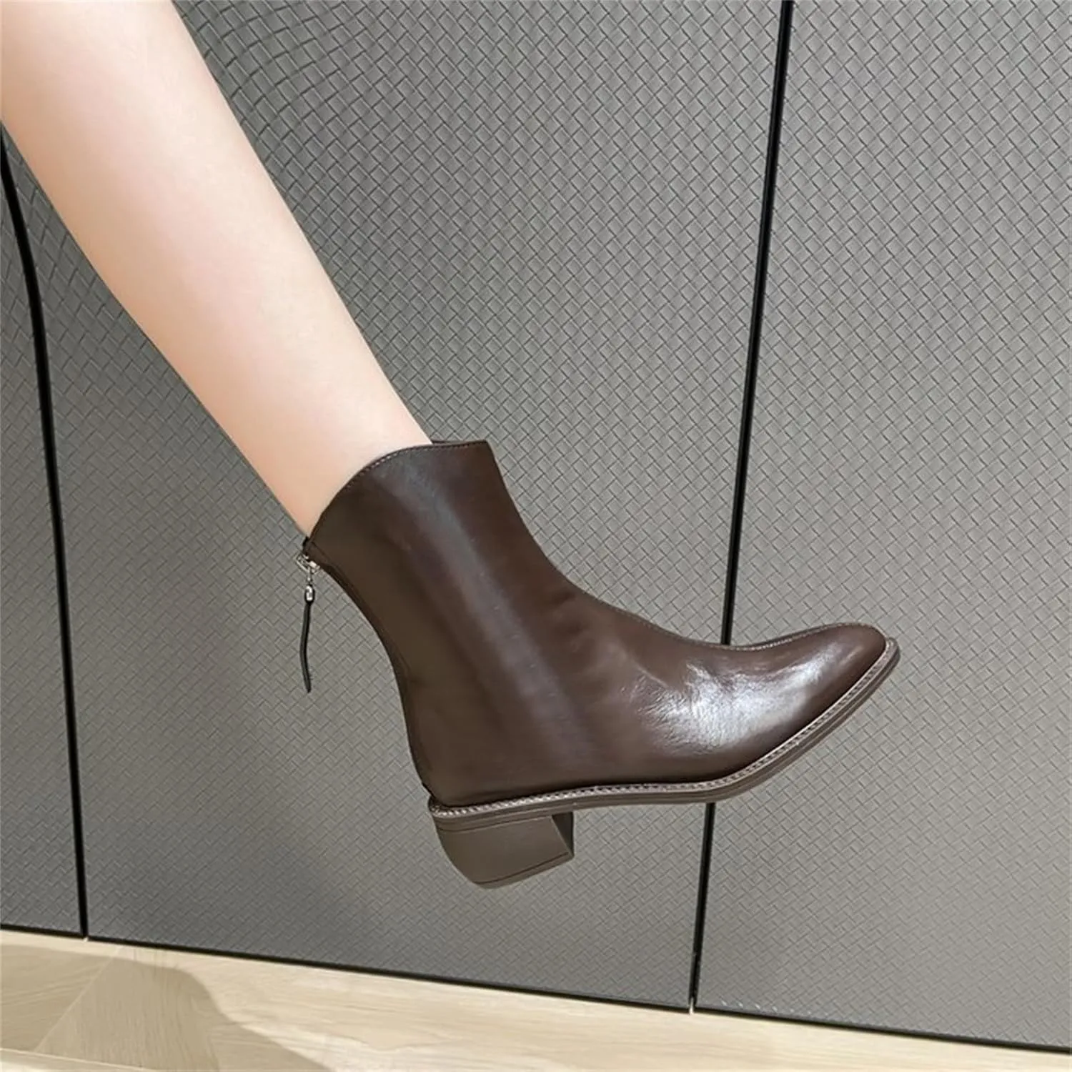 Botines Para Mujer Ankle Boots with Heel White Boots Ankle Half Boots for Women Low Heel Black Ankle Boots for Women No Heel White Ankle Boots for Women Fall