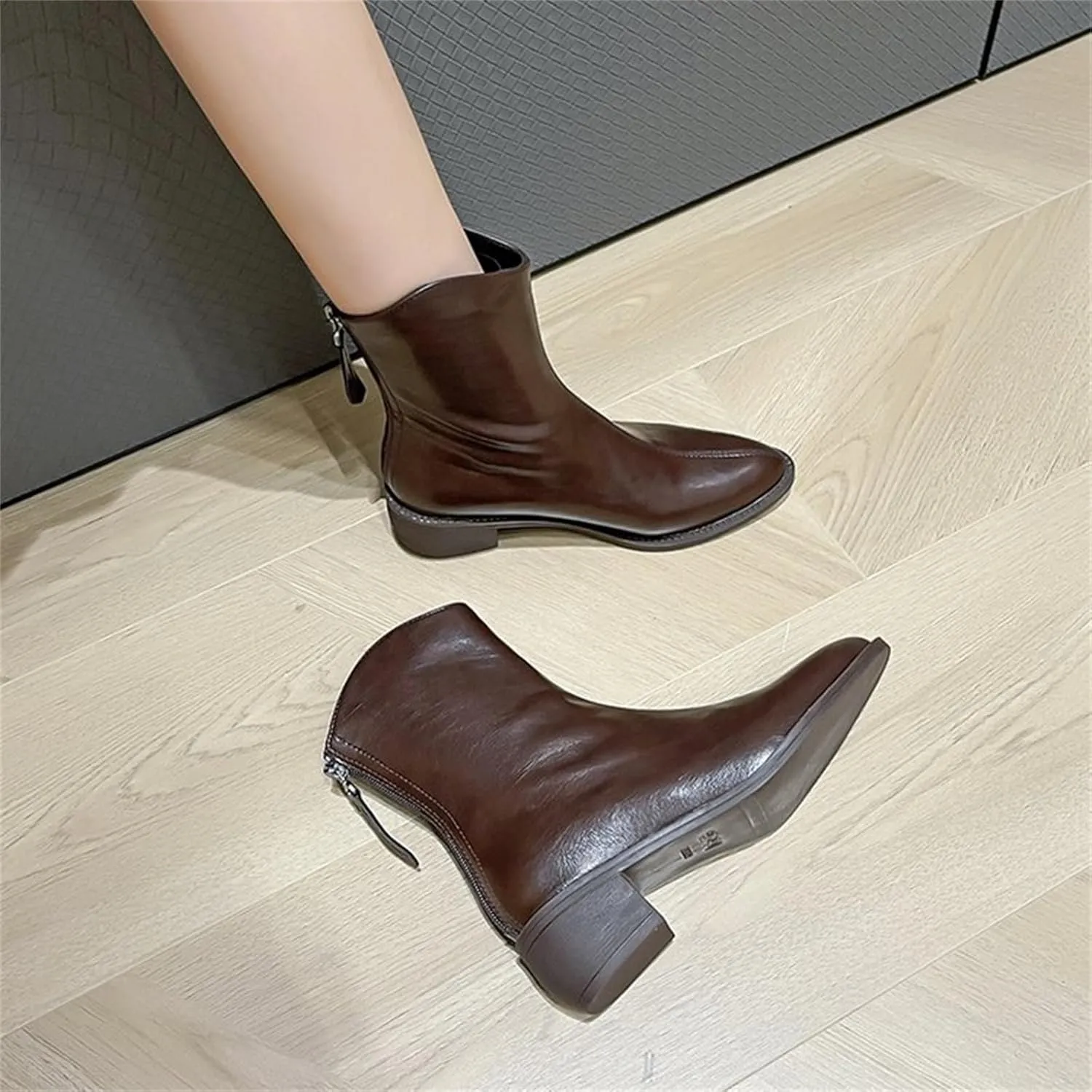 Botines Para Mujer Ankle Boots with Heel White Boots Ankle Half Boots for Women Low Heel Black Ankle Boots for Women No Heel White Ankle Boots for Women Fall
