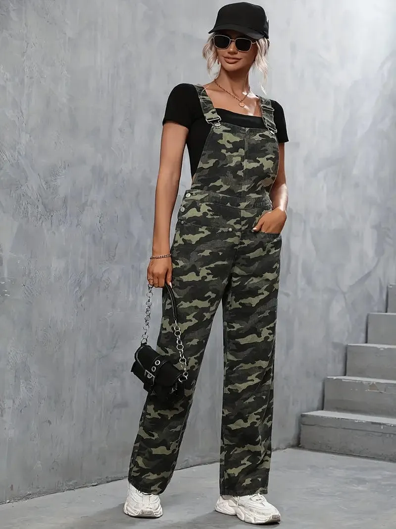 Camouflage Print Jumpsuit