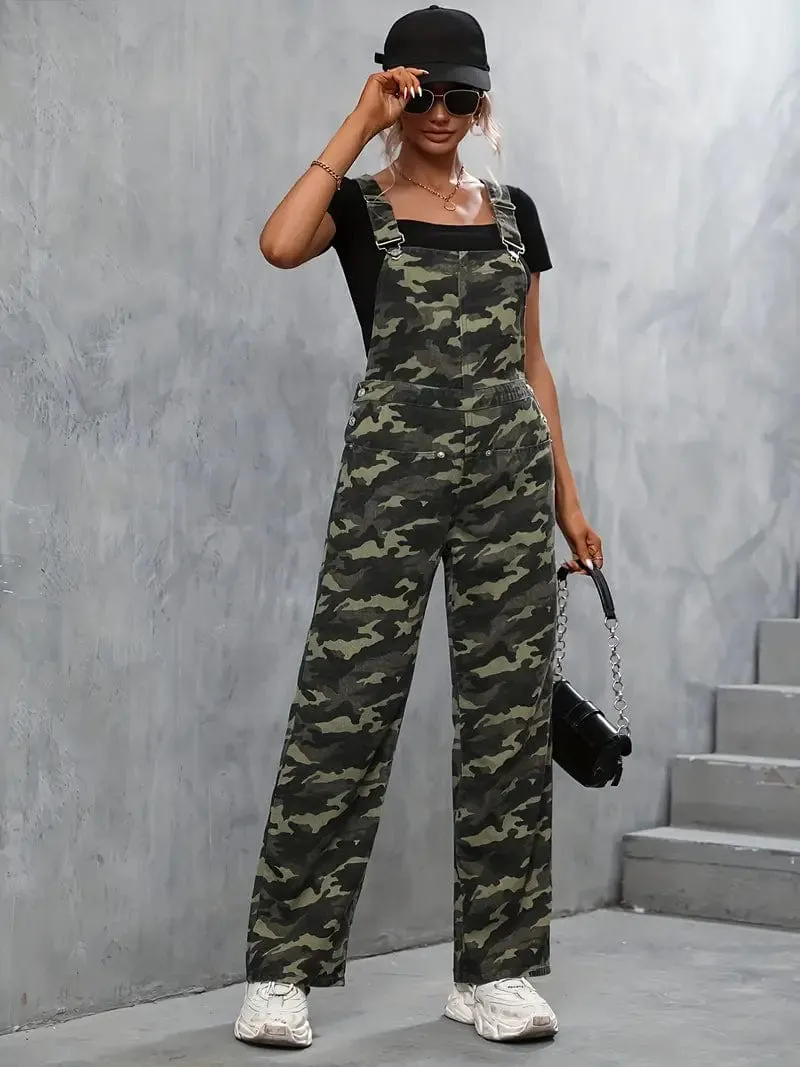 Camouflage Print Jumpsuit