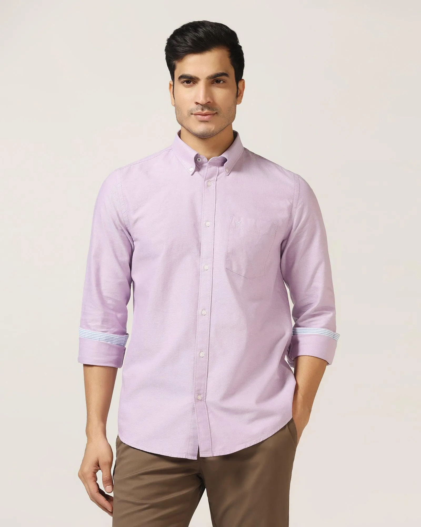 Casual Lavender Solid Shirt - Donic