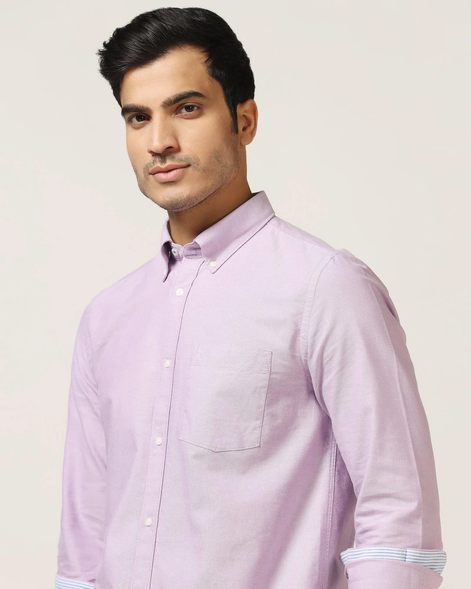 Casual Lavender Solid Shirt - Donic