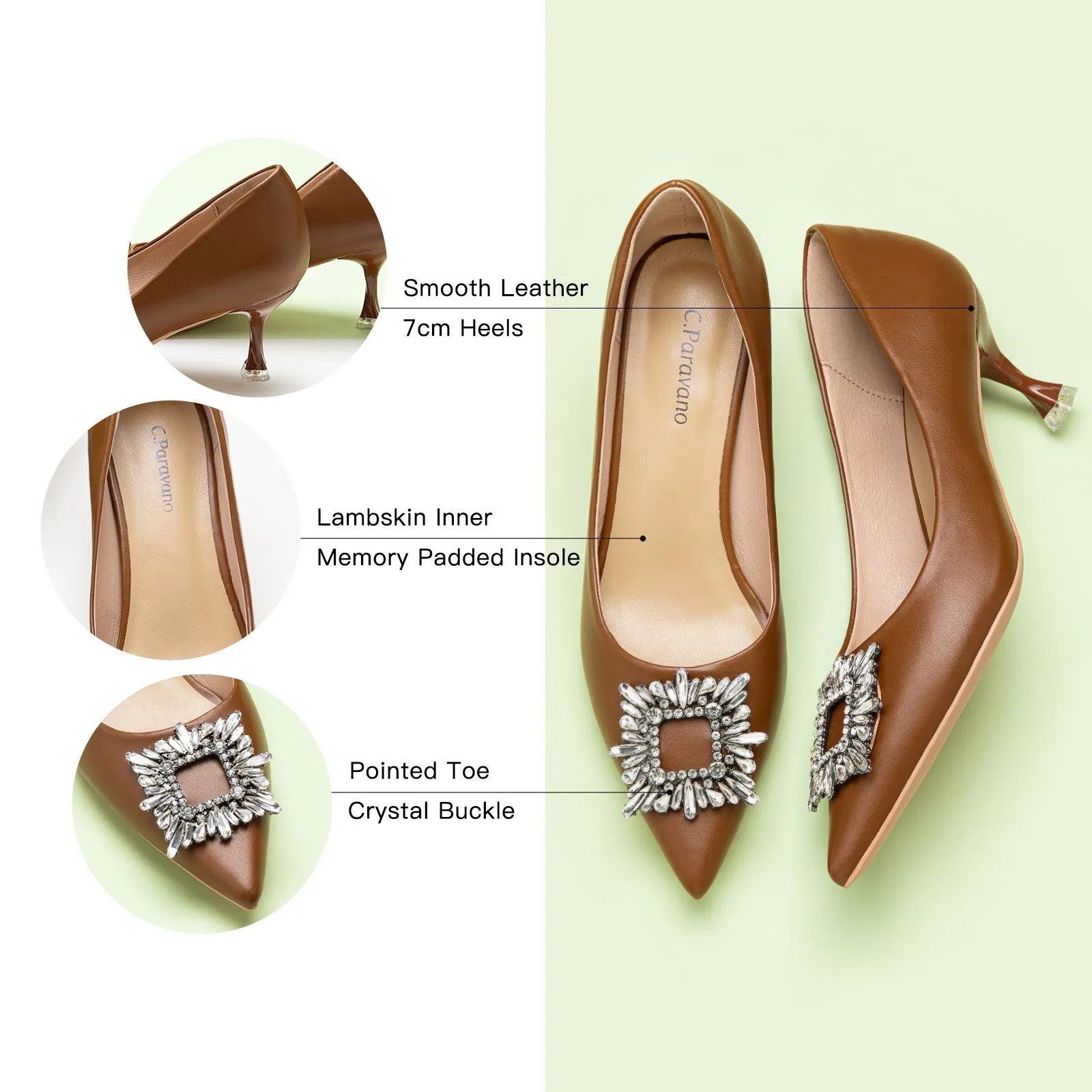 Crystal Buckle Pumps (Olivia)