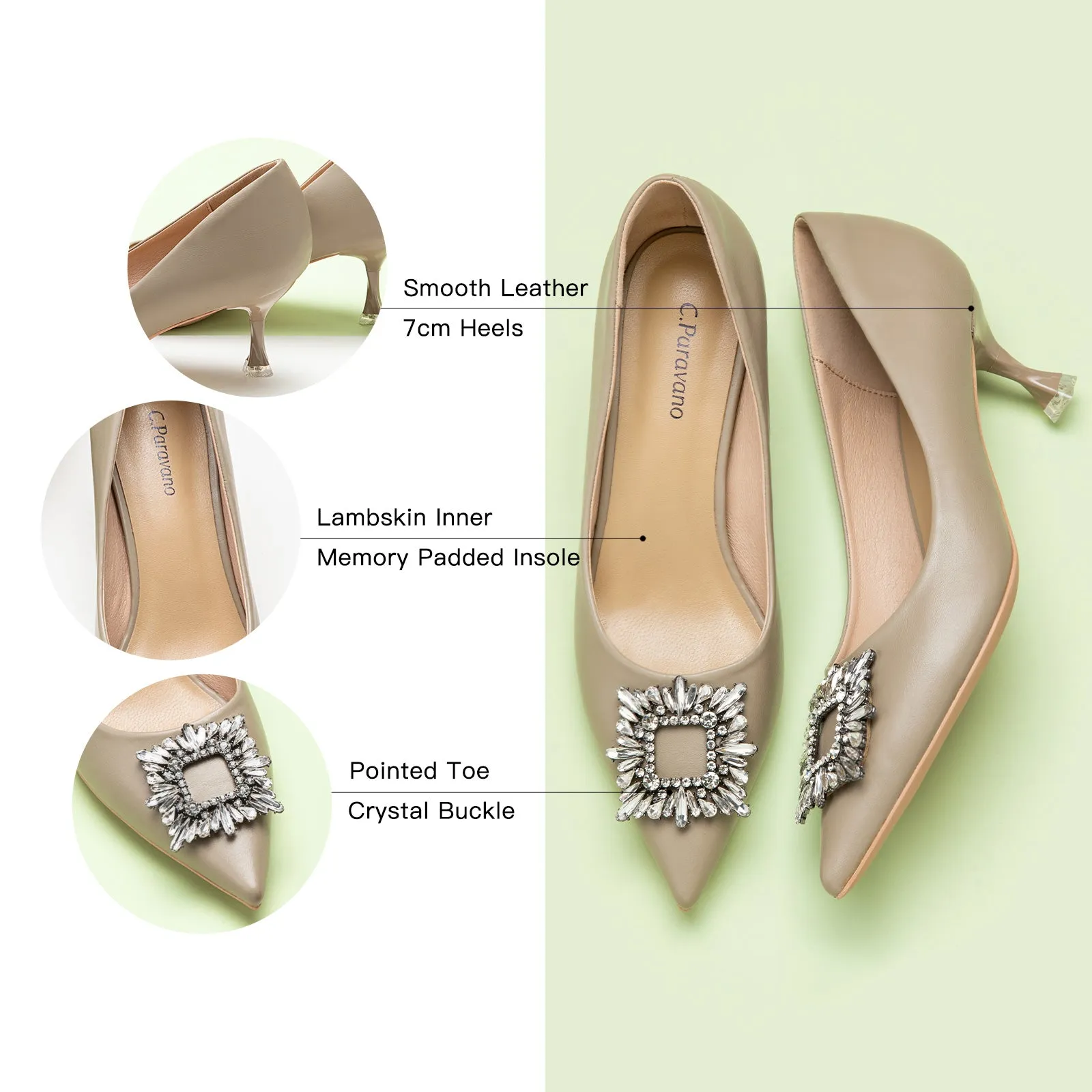 Crystal Buckle Pumps (Olivia)