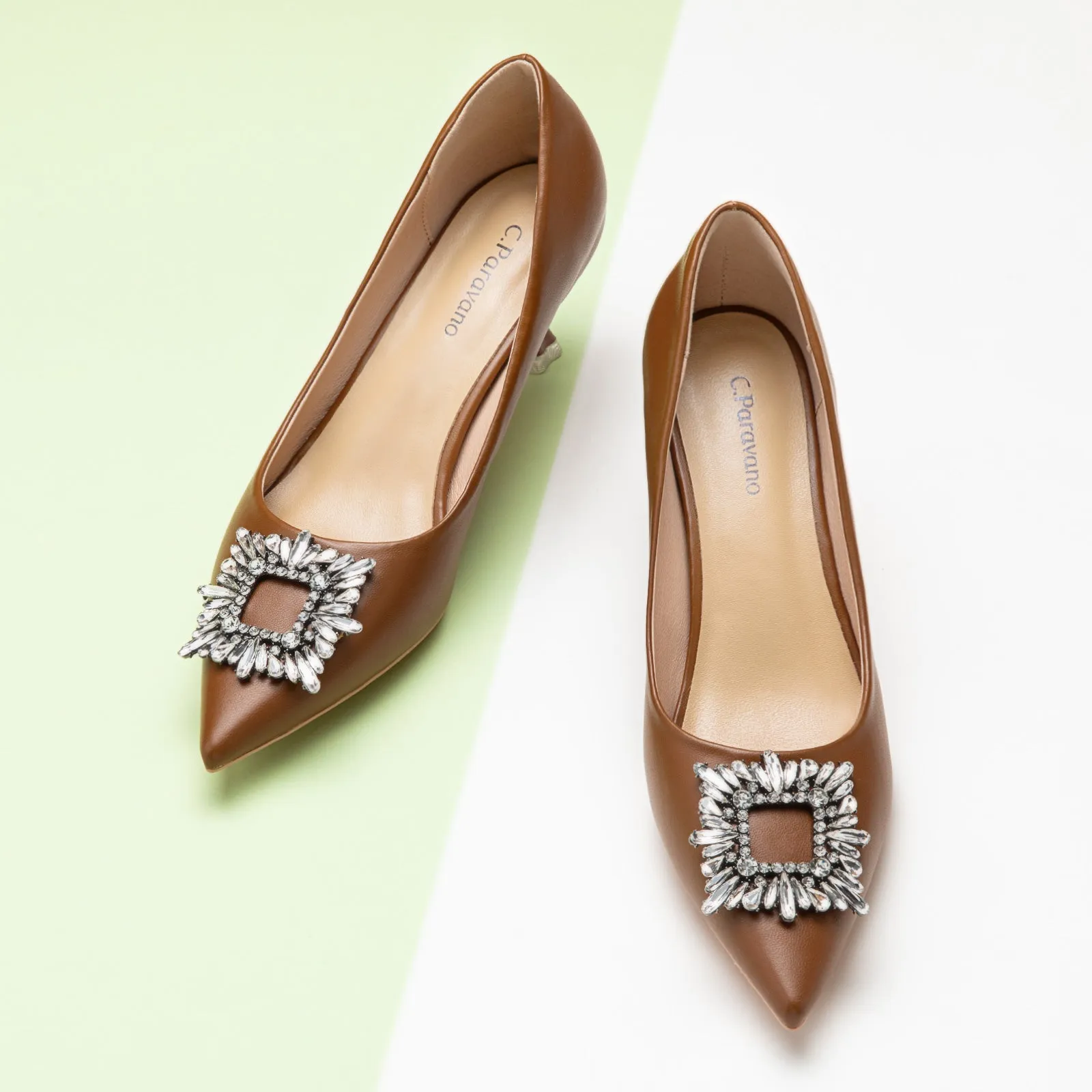 Crystal Buckle Pumps (Olivia)