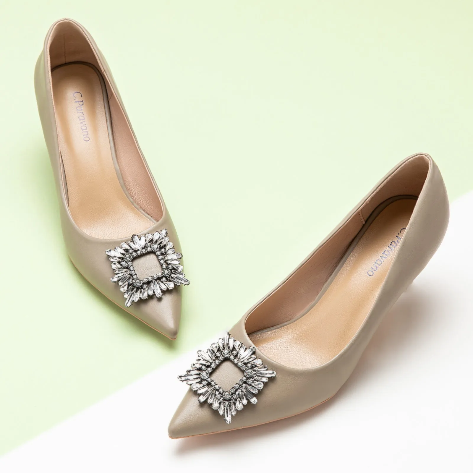Crystal Buckle Pumps (Olivia)