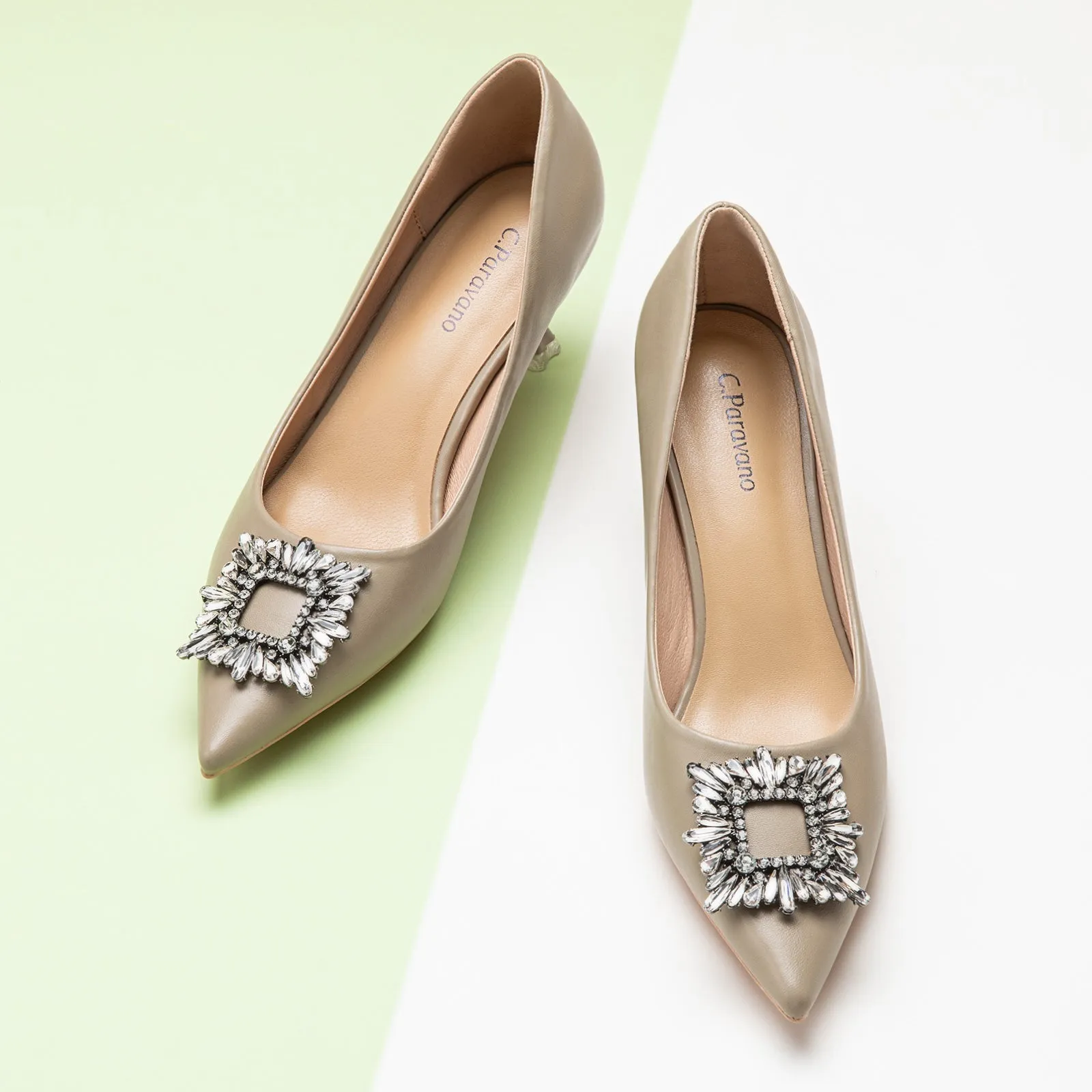 Crystal Buckle Pumps (Olivia)
