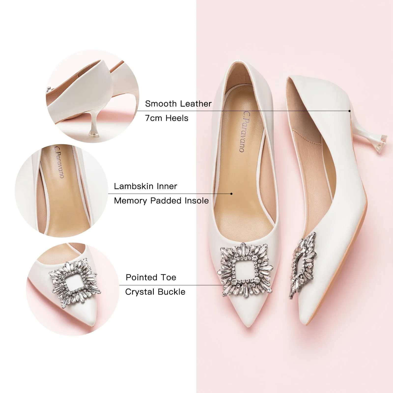 Crystal Buckle Pumps (Olivia)