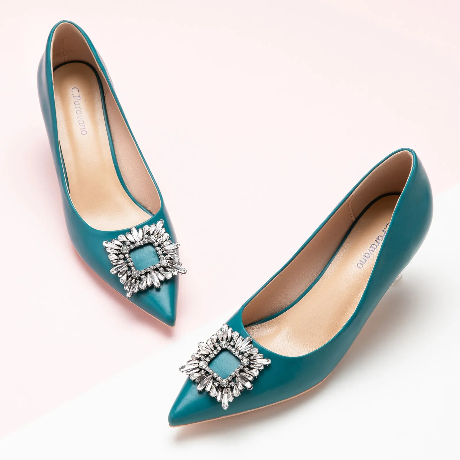Crystal Buckle Pumps (Olivia)