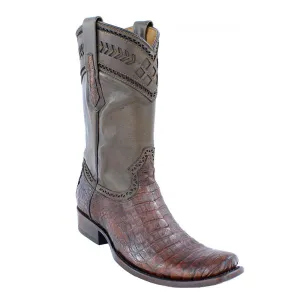 Cuadra Men's Lumber Bone Caiman Belly Boots - Semi Square Toe