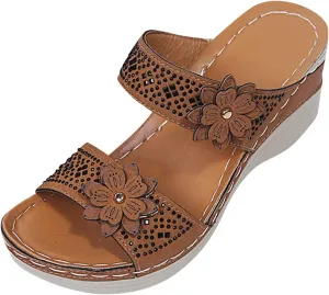 Eduavar Sandals for Women Dressy Summer, Sandals Women Dressy Comfortable Sandals Open Toe Slip On Walking Sandals Shoes