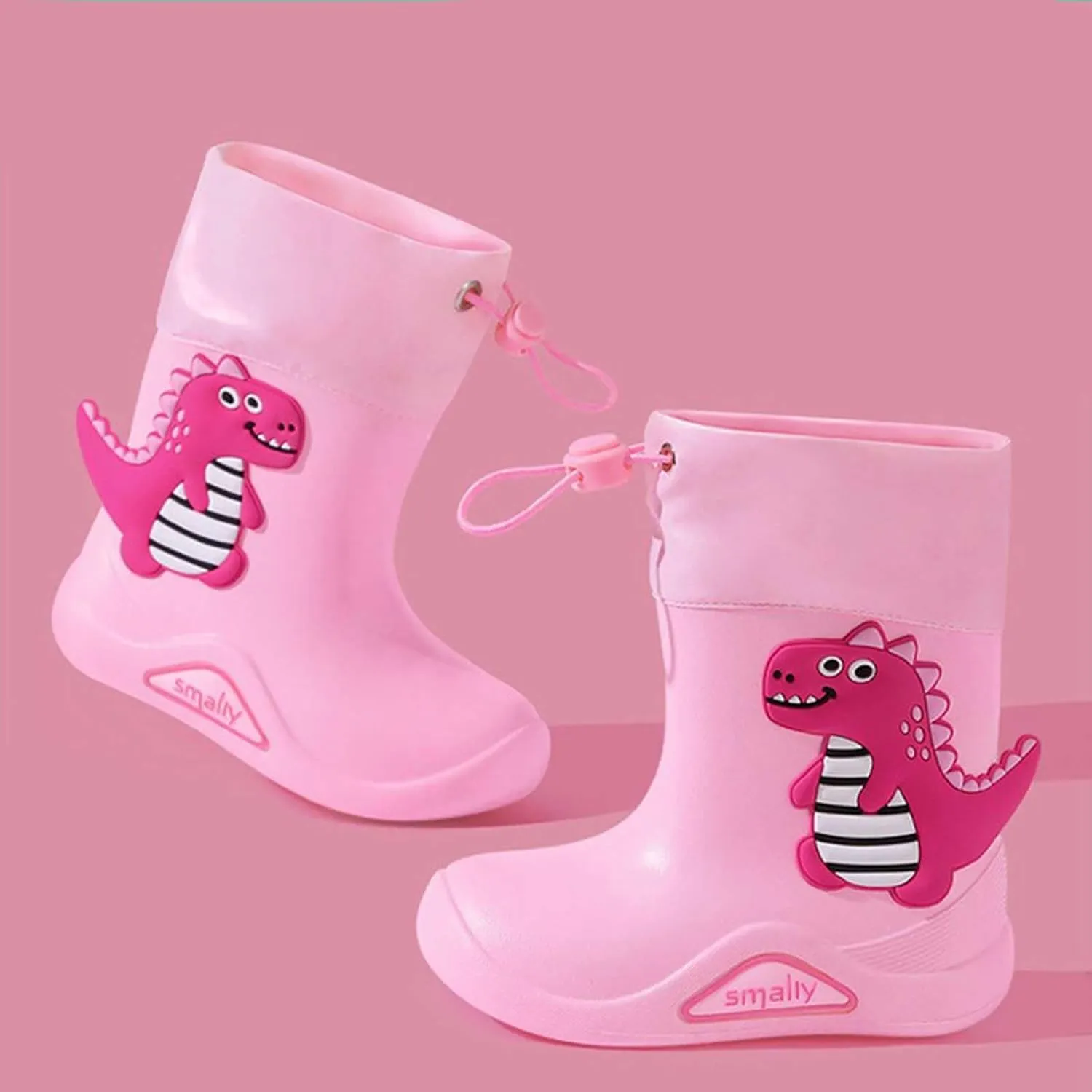 IWIHMIV Toddler Dinosaur Rain Boots Lightweight Waterproof Rainboots Outdoor Boys And Girls Water Shoes Non-Slip Rain Boots