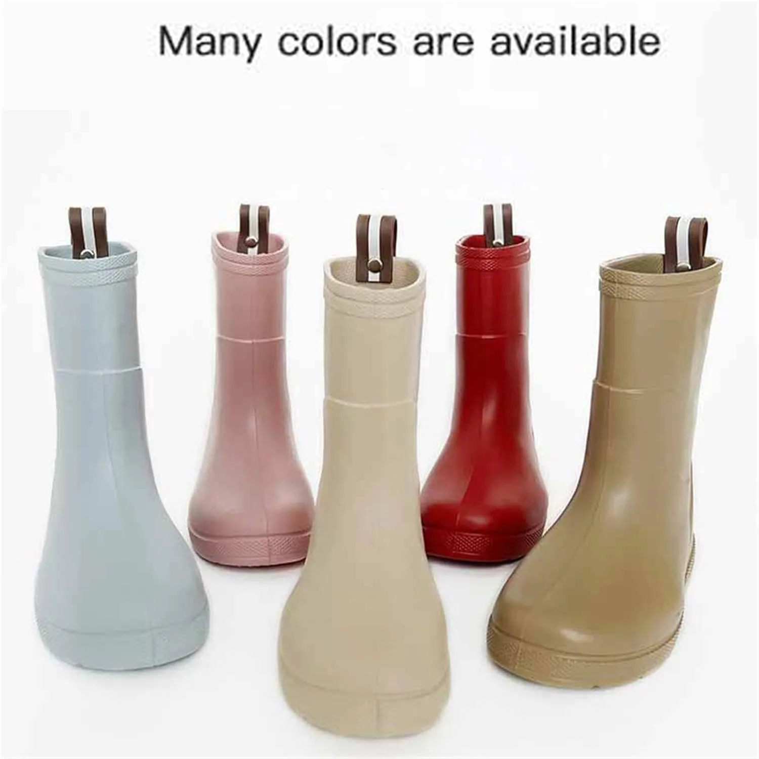 Kids Baby Easy On Rain Shoes Boots for Toddler Short Rain Boots Solid Fashion Shoes