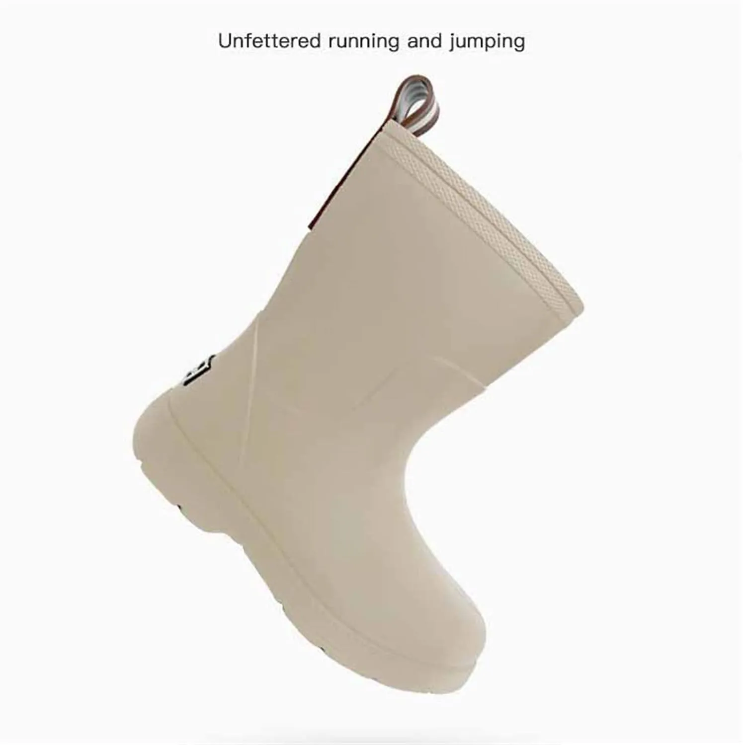 Kids Baby Easy On Rain Shoes Boots for Toddler Short Rain Boots Solid Fashion Shoes