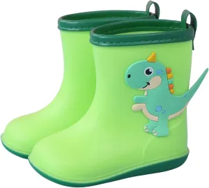 Kids Rain Boots For Girls Boys Toddler Waterproof Rubber Boots Dinosaur Printed Water Boots Toddler Rain Boots Boys