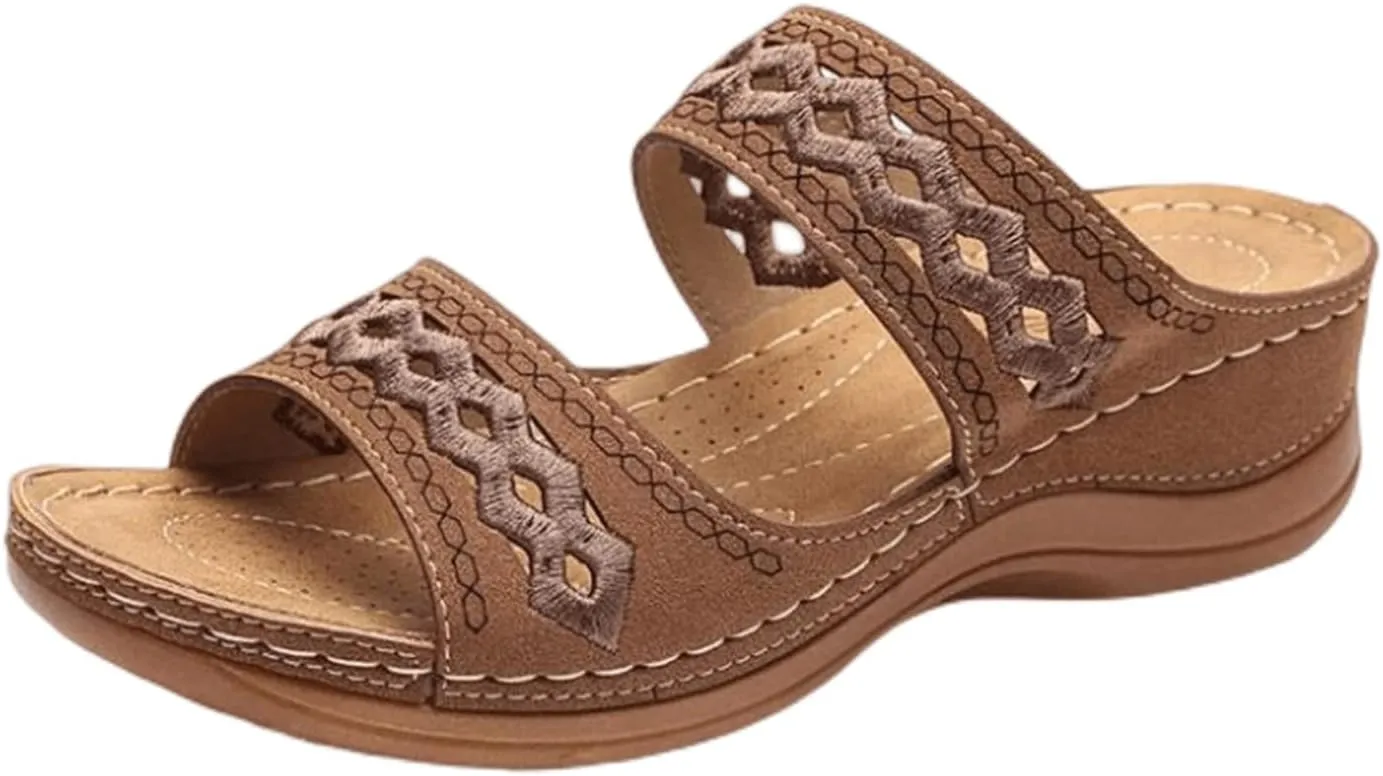 Ladmiple Orthopedic Sandals For Women Arch Support Dressy Summer Slides Slipper Plantar Fasciitis Comfort Orthotic Flip Flops