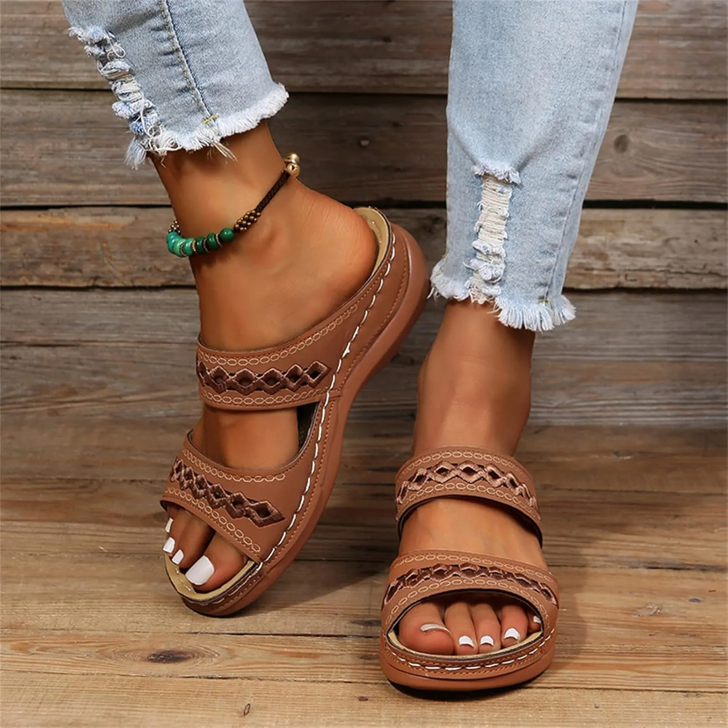 Ladmiple Orthopedic Sandals For Women Arch Support Dressy Summer Slides Slipper Plantar Fasciitis Comfort Orthotic Flip Flops