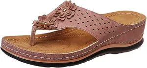 Ladmiple Sandals Women Comfortable Walking Arch Support Orthopedic Flip Flops Soft Dressy Summer Orthotic Slides 2024