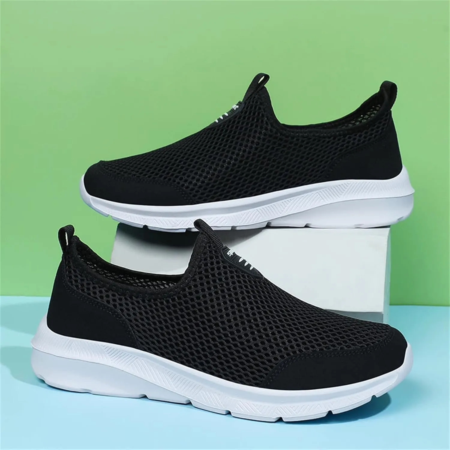 Mens Athletic Shoes Men's Sneakers Tennis Shoe for Men Slip on Shoe for Men Mesh Breathable Sneaker