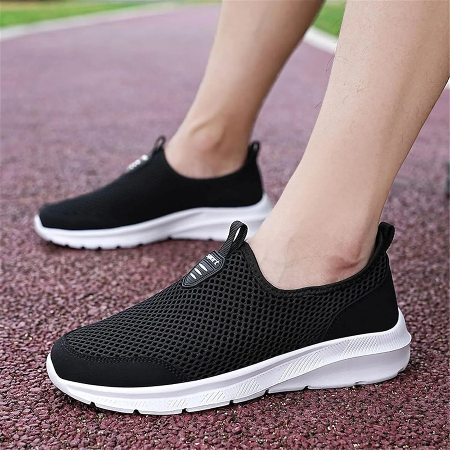 Mens Athletic Shoes Men's Sneakers Tennis Shoe for Men Slip on Shoe for Men Mesh Breathable Sneaker