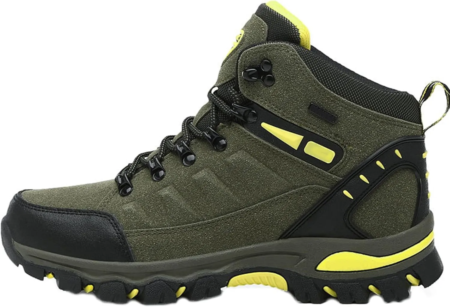 Men's Suede Waterproof Lace-Up Hiking Boots Comfortable Non-Slip Mid-Cut Hiking Boots