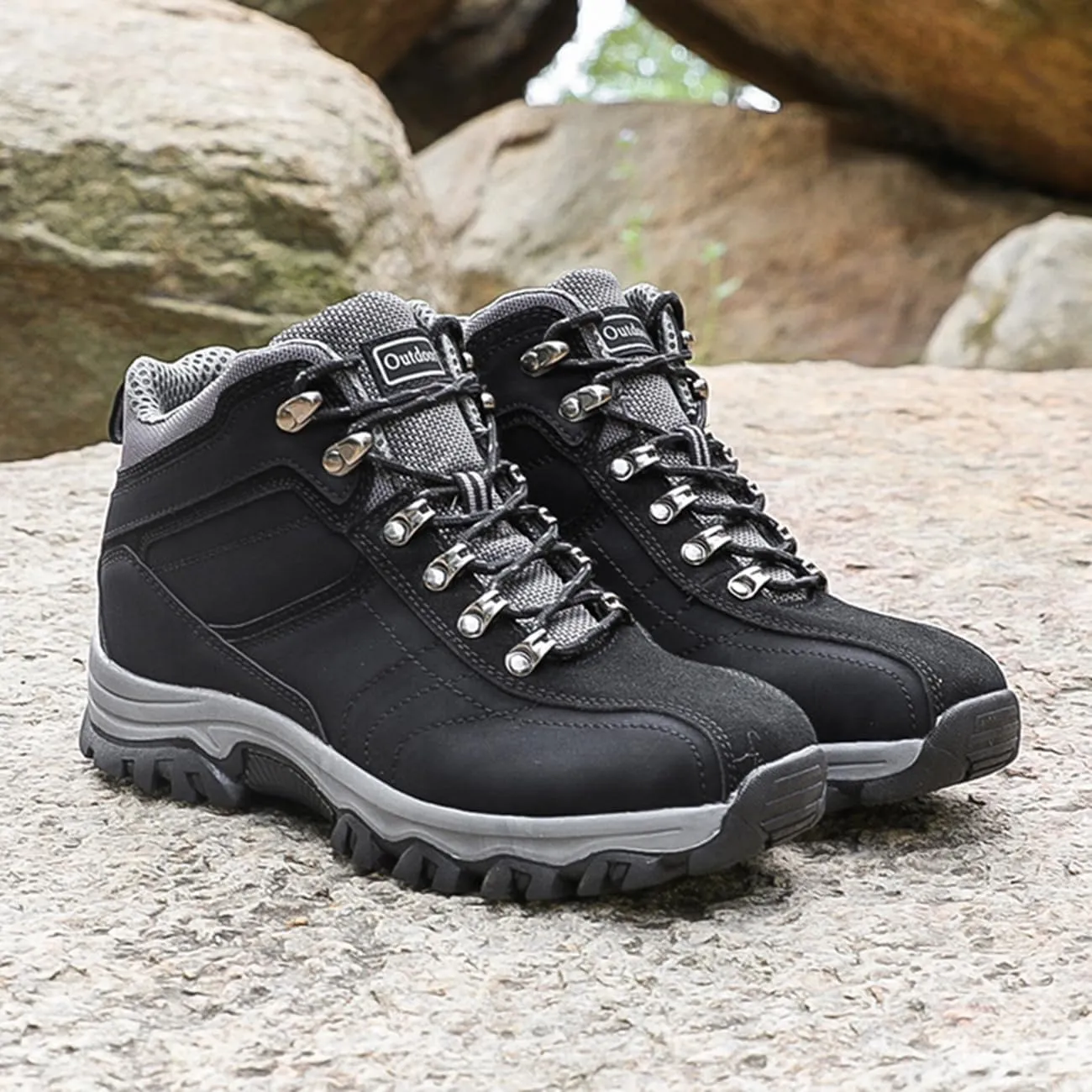 Men's Waterproof Hiking Boots High Top Trekking Hiking Shoes Outdoor Non-Slip Work Boots