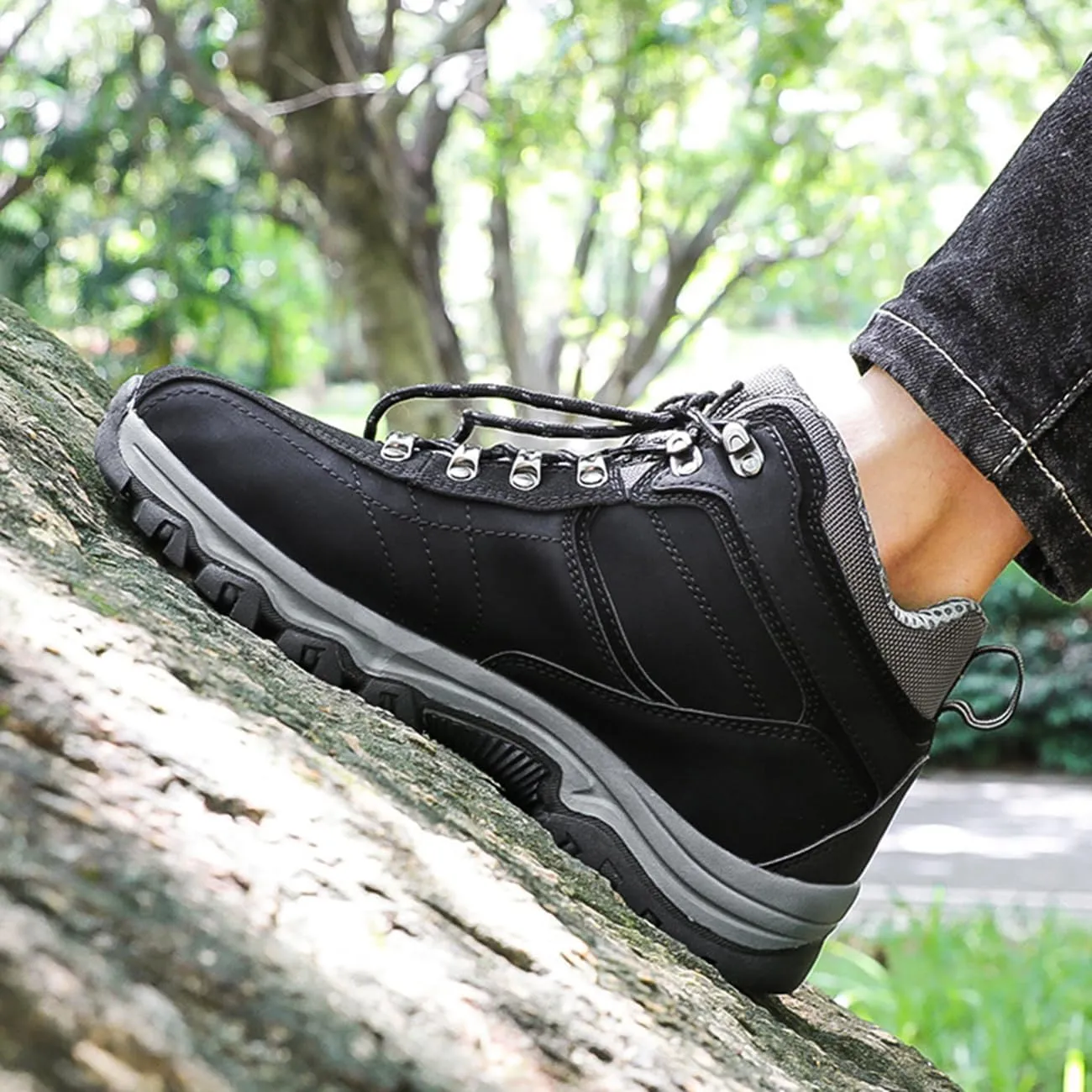 Men's Waterproof Hiking Boots High Top Trekking Hiking Shoes Outdoor Non-Slip Work Boots