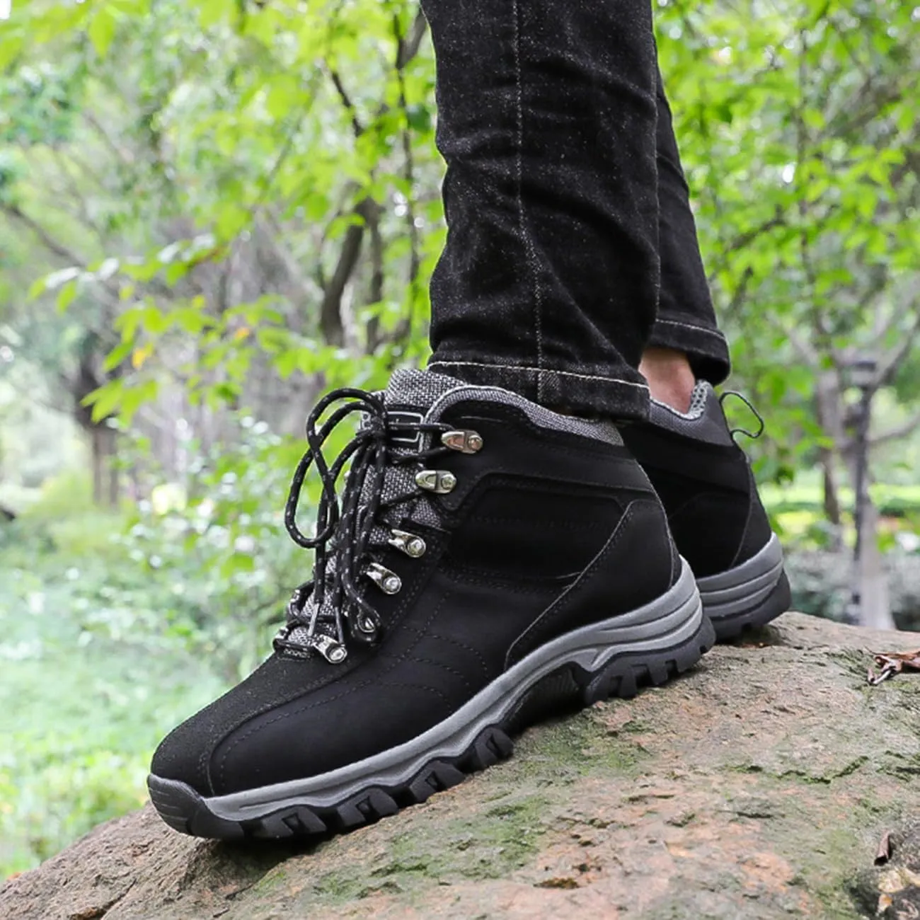 Men's Waterproof Hiking Boots High Top Trekking Hiking Shoes Outdoor Non-Slip Work Boots