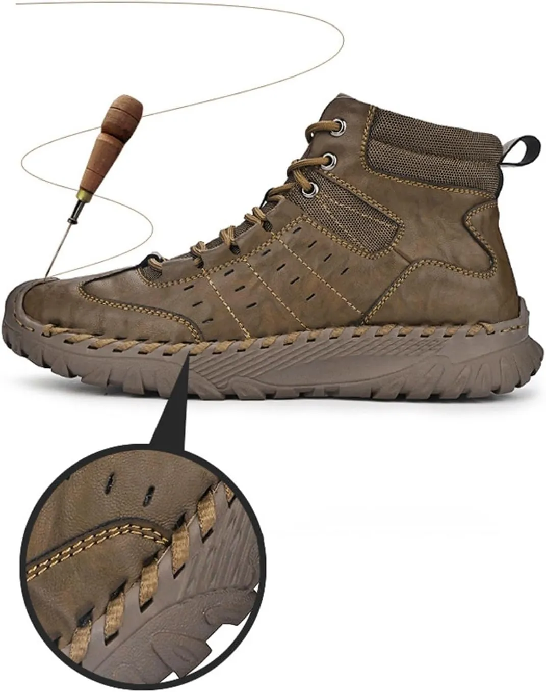 Men's Work Boots Non Steel Toe Hiking Sneakers Ankle Ladies Womens Safety Shoes Waterproof Platform Shoes Composite Toe Botas Hike Grounded Footwear