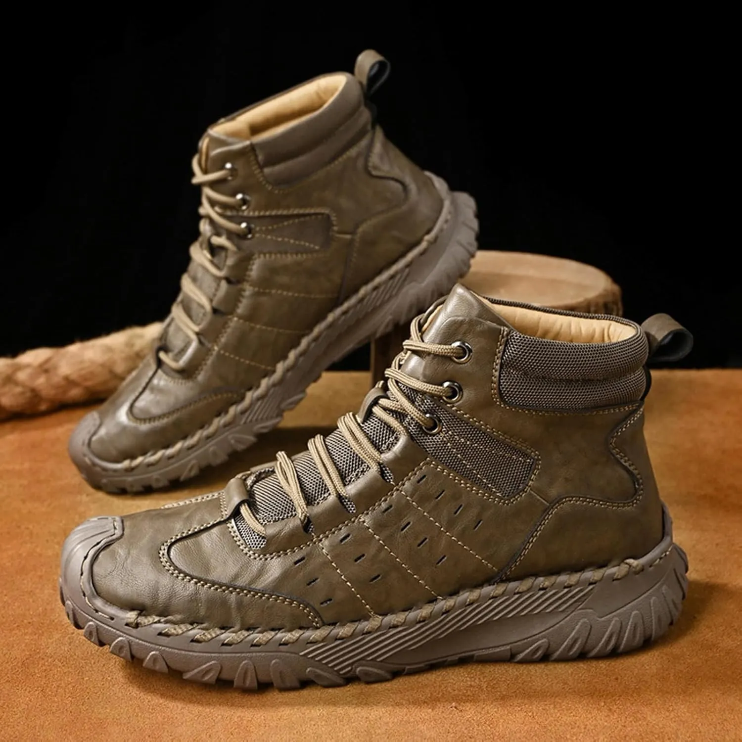 Men's Work Boots Non Steel Toe Hiking Sneakers Ankle Ladies Womens Safety Shoes Waterproof Platform Shoes Composite Toe Botas Hike Grounded Footwear