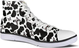 Micoklinlin Womens Canvas Shoes High Top Teens Girls Canvas Sneakers Tennis Shoe Lace Up Casual Classic Flat Walking Shoes