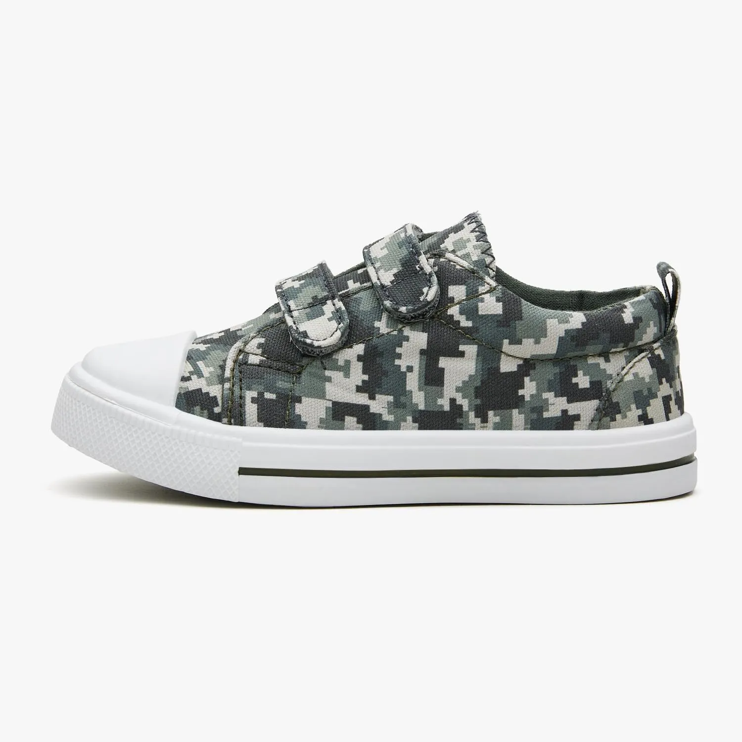 Toddler Canvas Shoes Boys and Girls Sneakers Hook and Loop Straps