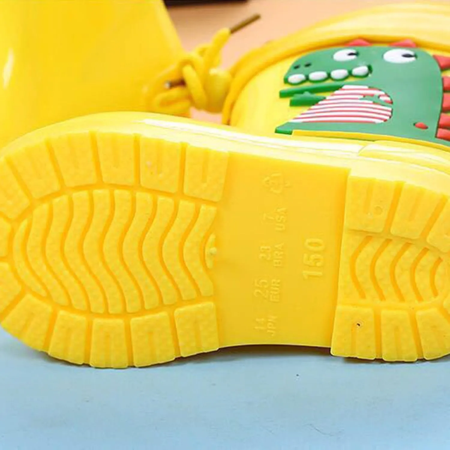 Toddler Dinosaur Rain Boots Waterproof Rubber Boots Kids Rainboots For Girls Boys Rain Boots For Toddler Boys Blue