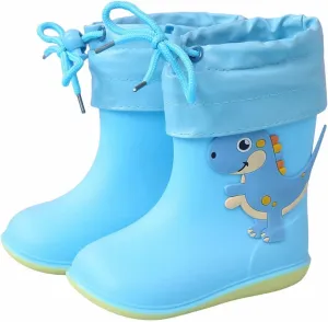 Toddler Rain Boots Waterproof Rubber Boots Kids Dinosaur Rain Boots For Girls Boys Unisex-Child Outdoor Rain Boots Boy