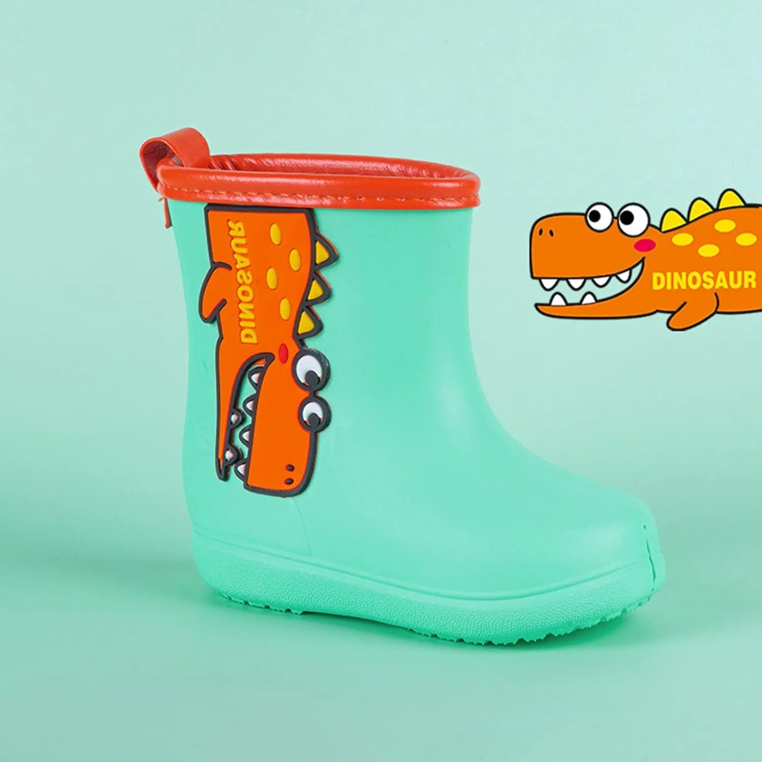 Unisex-Child Rain Boots Boys Girls Cute Short Rain Boots Waterproof Non Slip Garden Boots Toddler Kids Rainboots