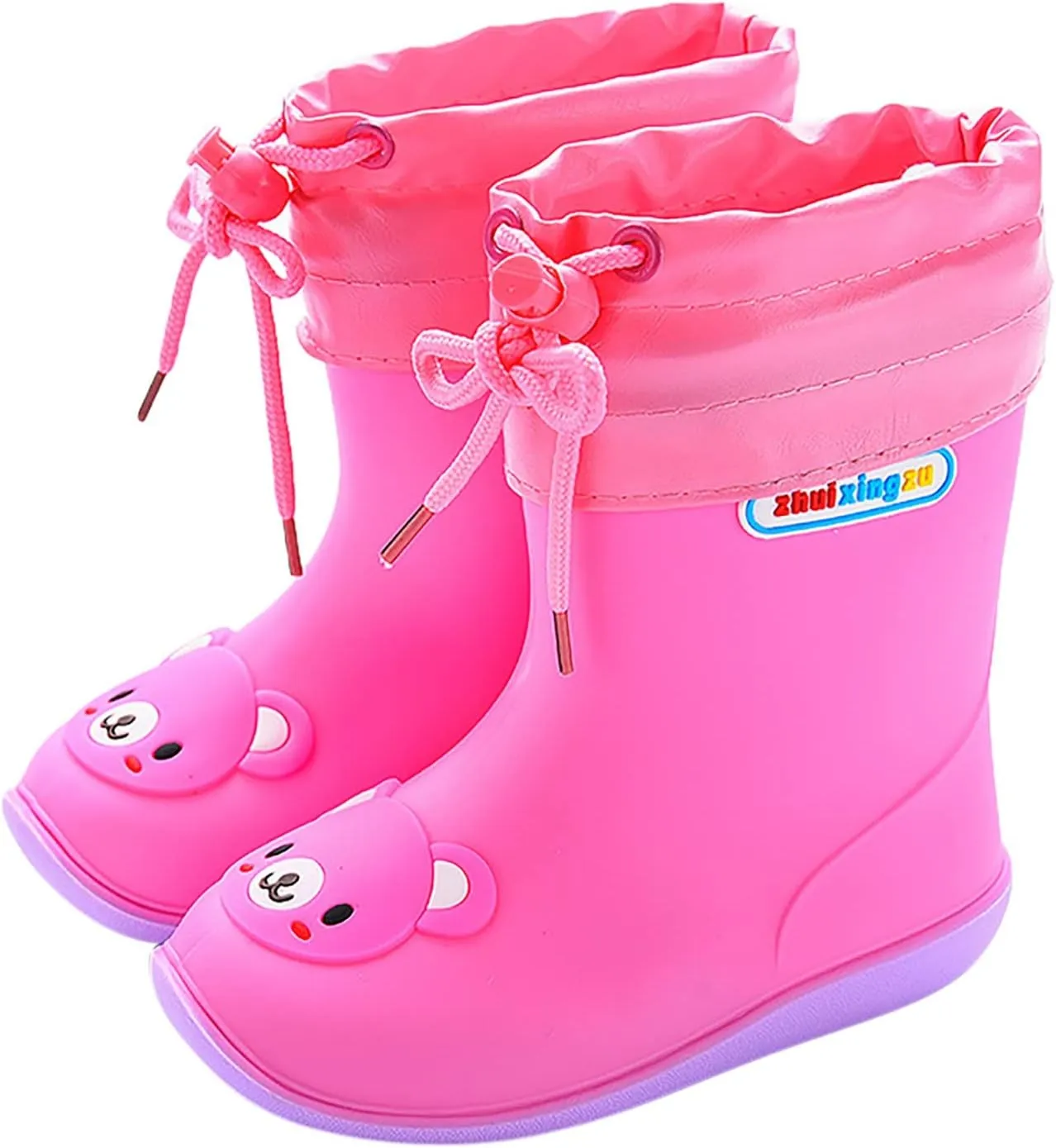 Unisex Kids Print Rain Boots Waterproo Rubber Rain Shoes Toddler Boys Girls Lightweight Rainboots Kids Rain Boots