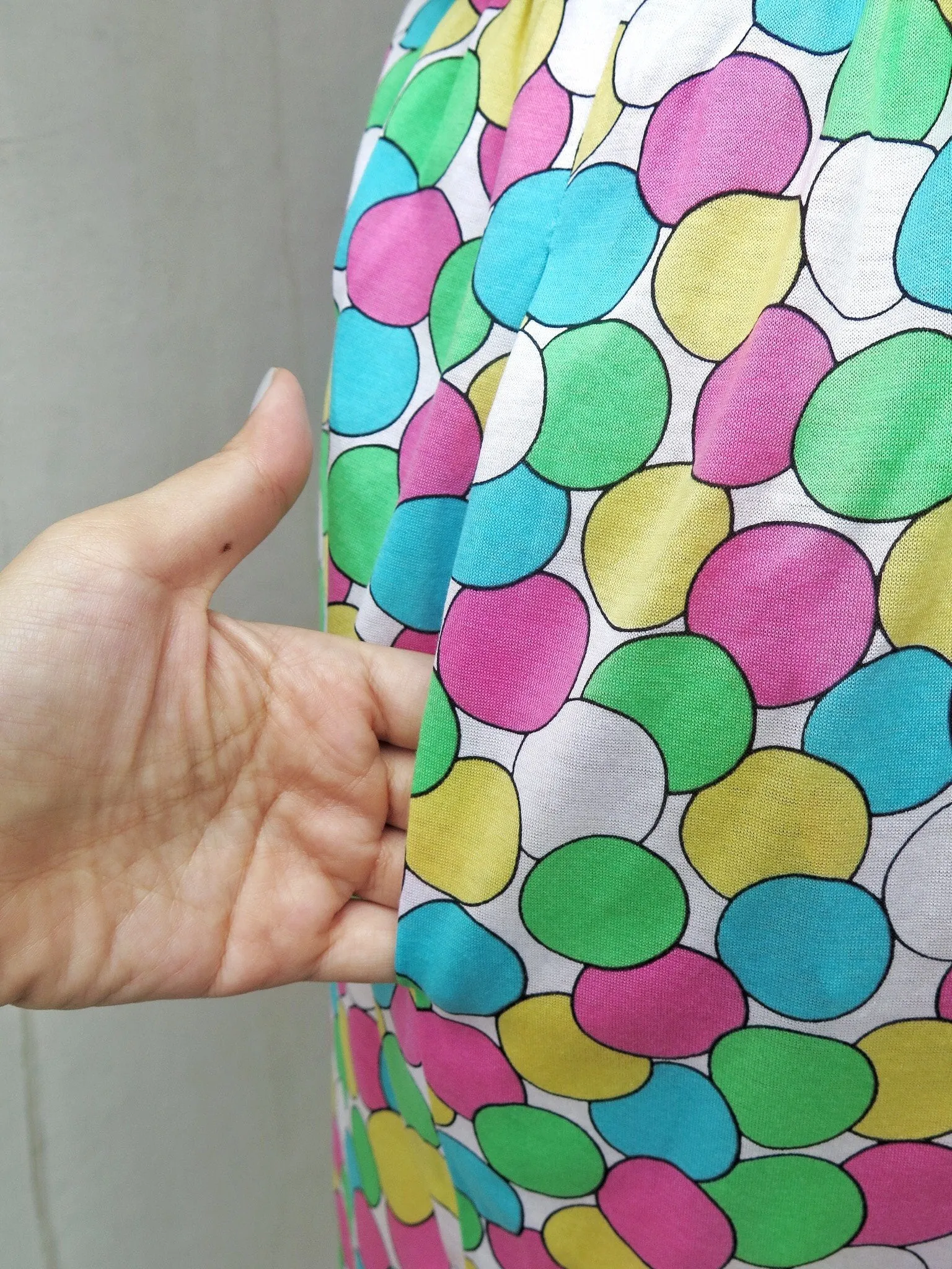 Up up and away! | Vintage 1980s colourful balloons print Shirt Dress