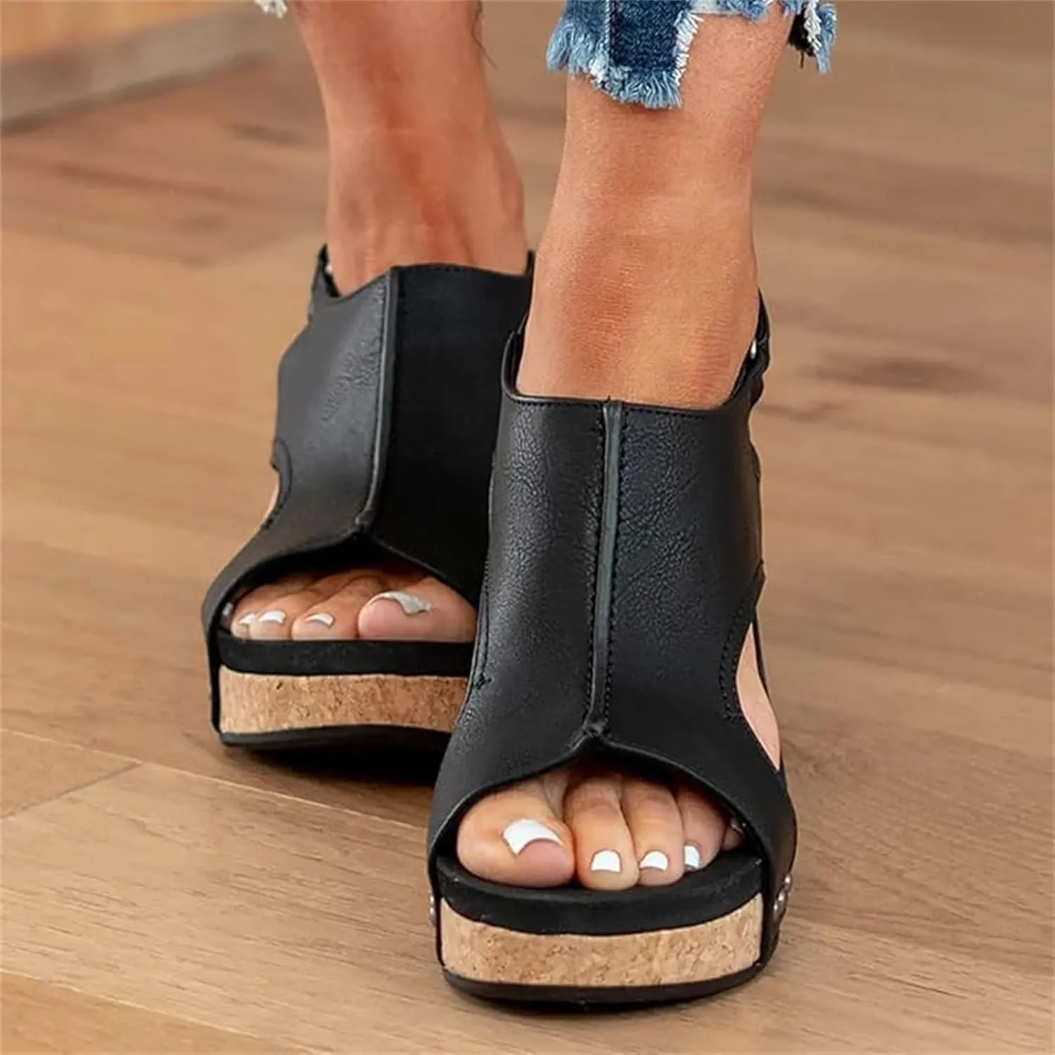 Wedge Sandals For Women Comfortable Dressy Platform Sandals Ankle Strap Open Toe Slip on Casual Summer Dress Shoes Sandalias
