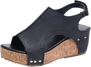 Wedge Sandals For Women Comfortable Dressy Platform Sandals Ankle Strap Open Toe Slip on Casual Summer Dress Shoes Sandalias
