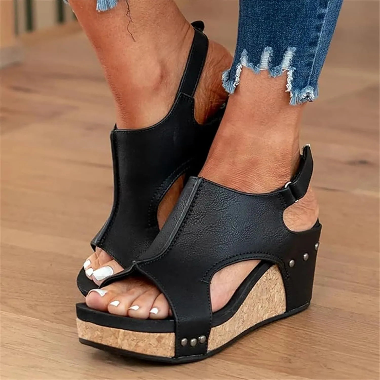 Wedge Sandals For Women Comfortable Dressy Platform Sandals Ankle Strap Open Toe Slip on Casual Summer Dress Shoes Sandalias